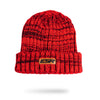 Leather Box Beanie - Red